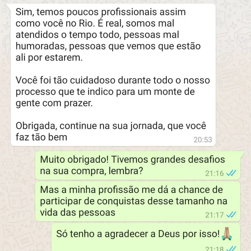 Depoimento cliente me achou cuidadoso web
